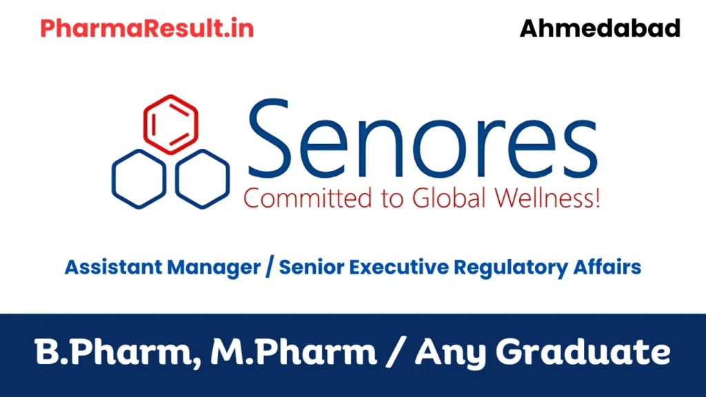 Senores Pharma Hiring for Assistant Manager