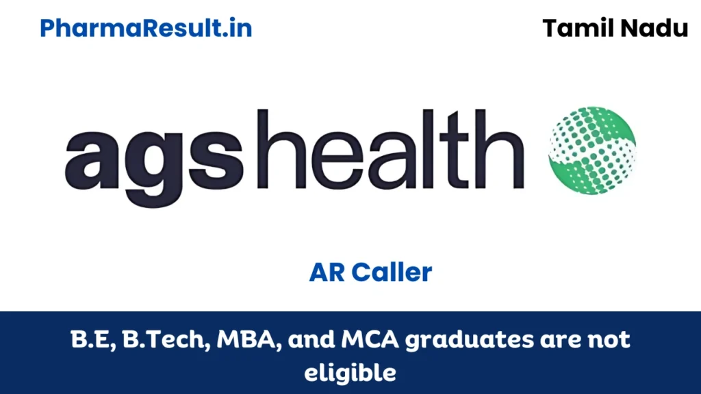 AGS Health Fresher Hiring for AR Caller