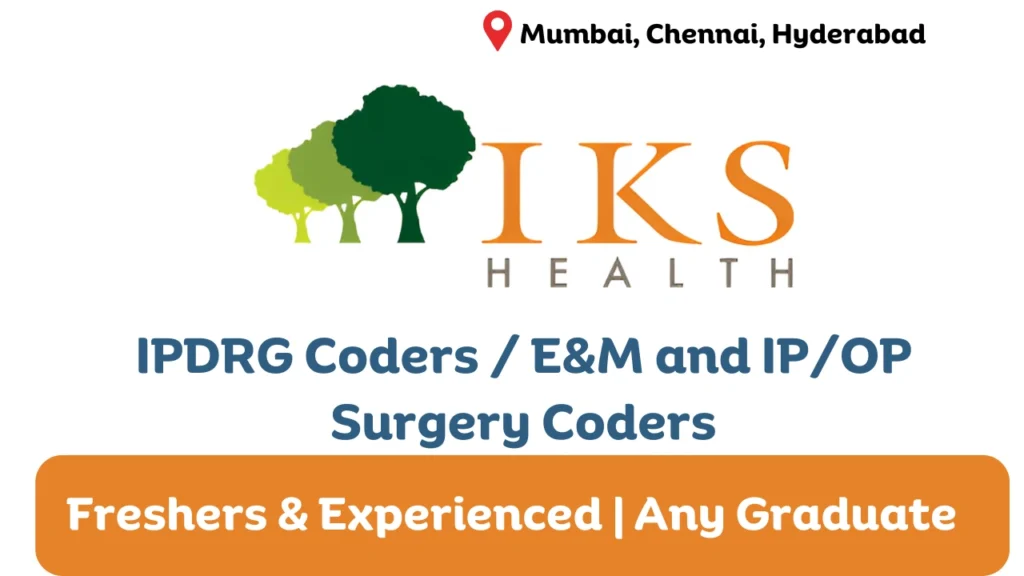 IKS Health fresher Hiring for IPDRG Coders