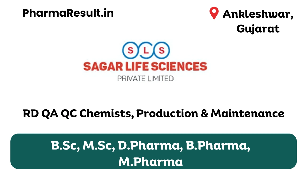 Sagar Lifescience Hiring for RD QA QC