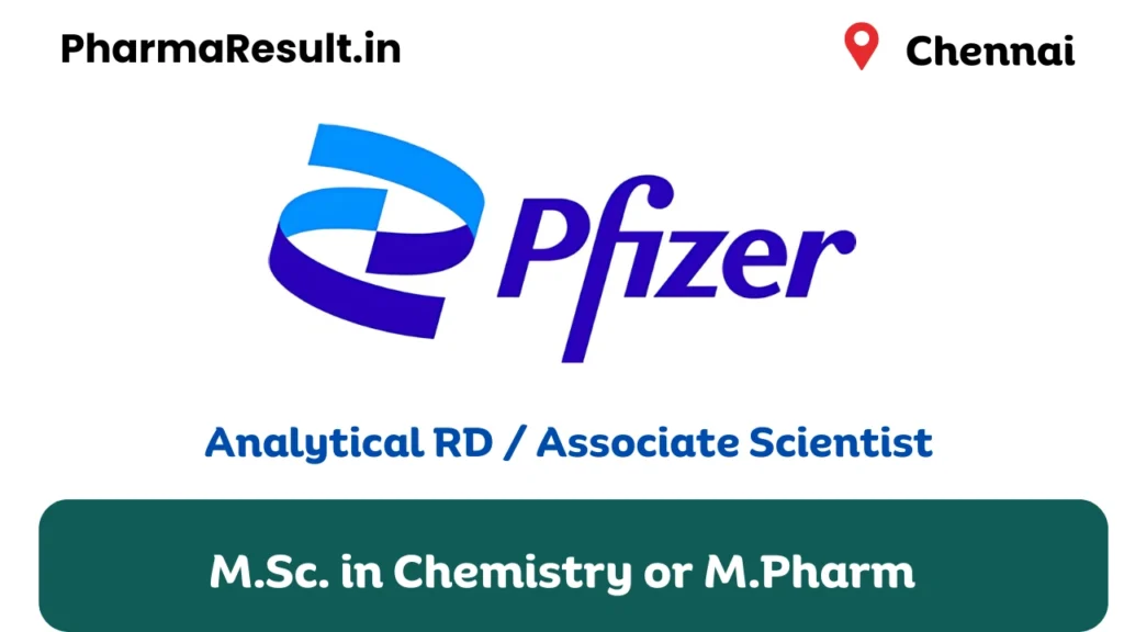 Fresher Pfizer Hiring for Analytical RD