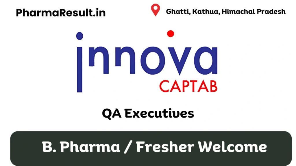 Innova Captab Hiring for QA Executives