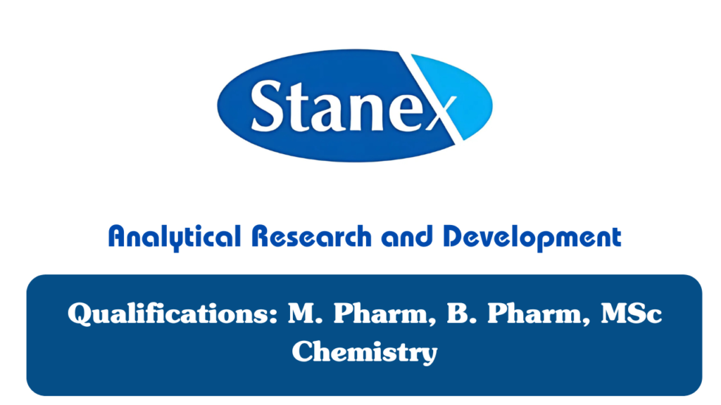 Stanex Drugs Hiring for RD