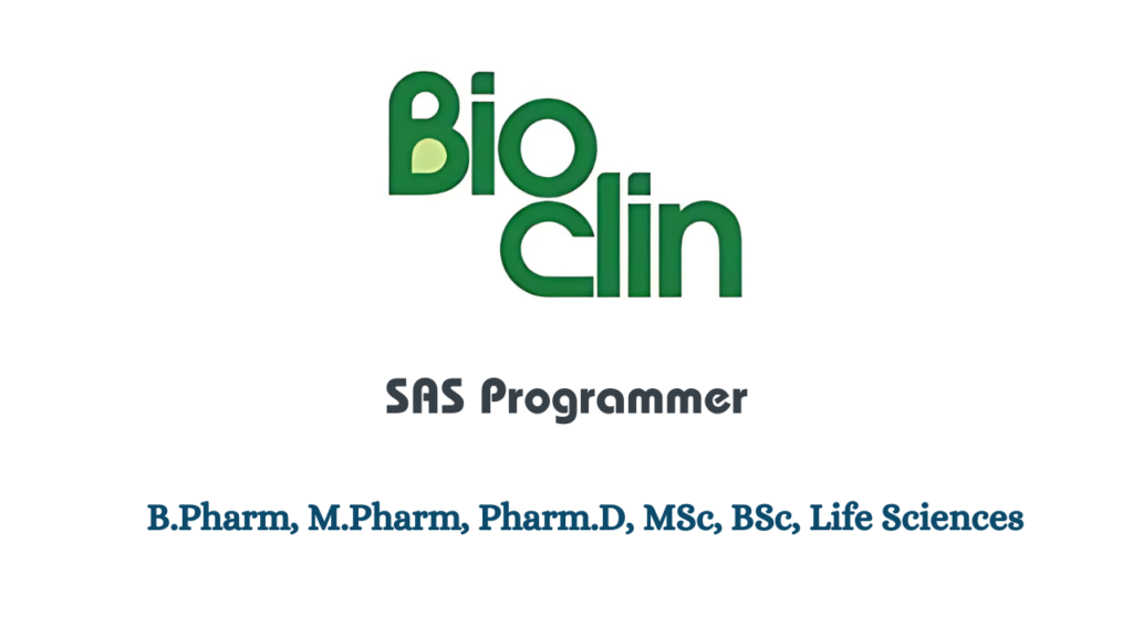 Fresher BioClin Pharma Hiring for SAS Programmer