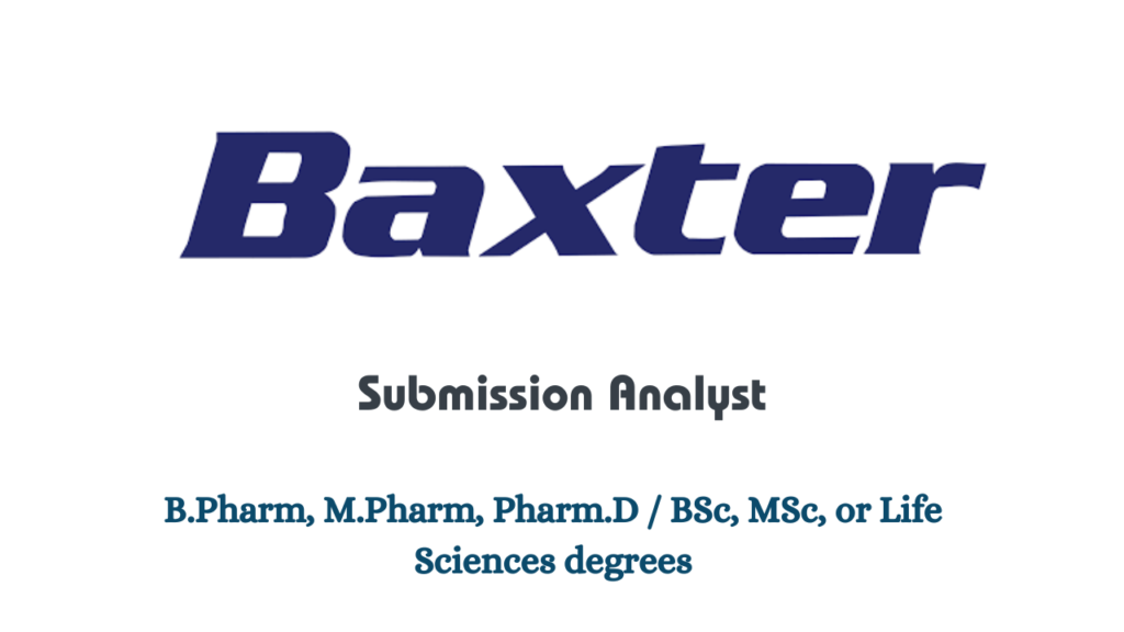 Baxter Hiring for Submission Analyst