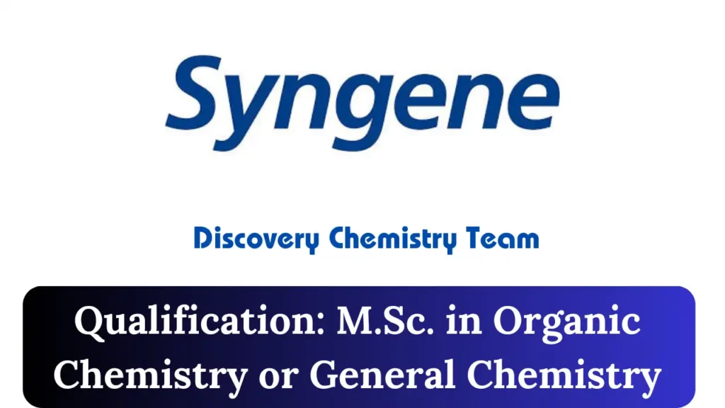 Freshers Syngene Hiring for Discovery