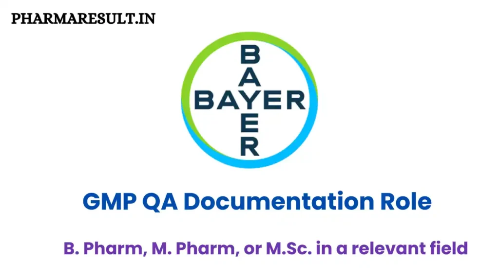 Bayer Hiring for GMP QA