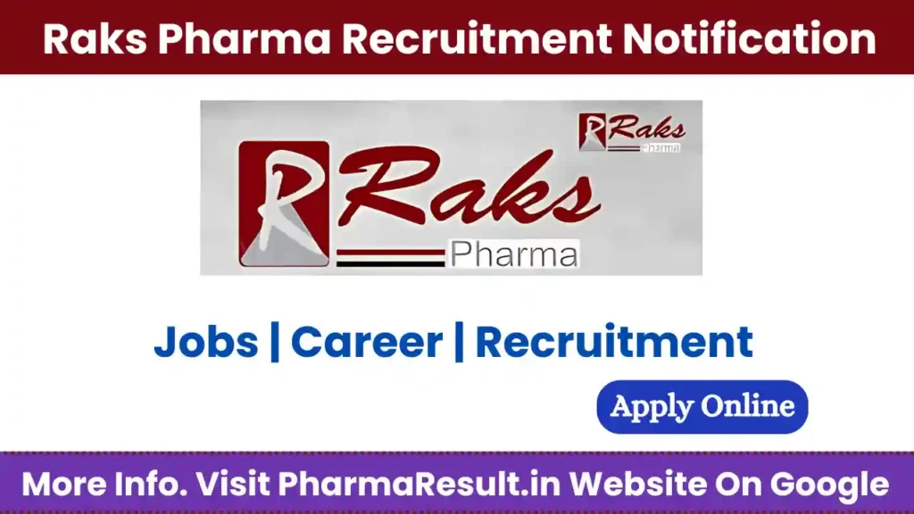 Raks Pharma Apprenticeship API Manufacturing