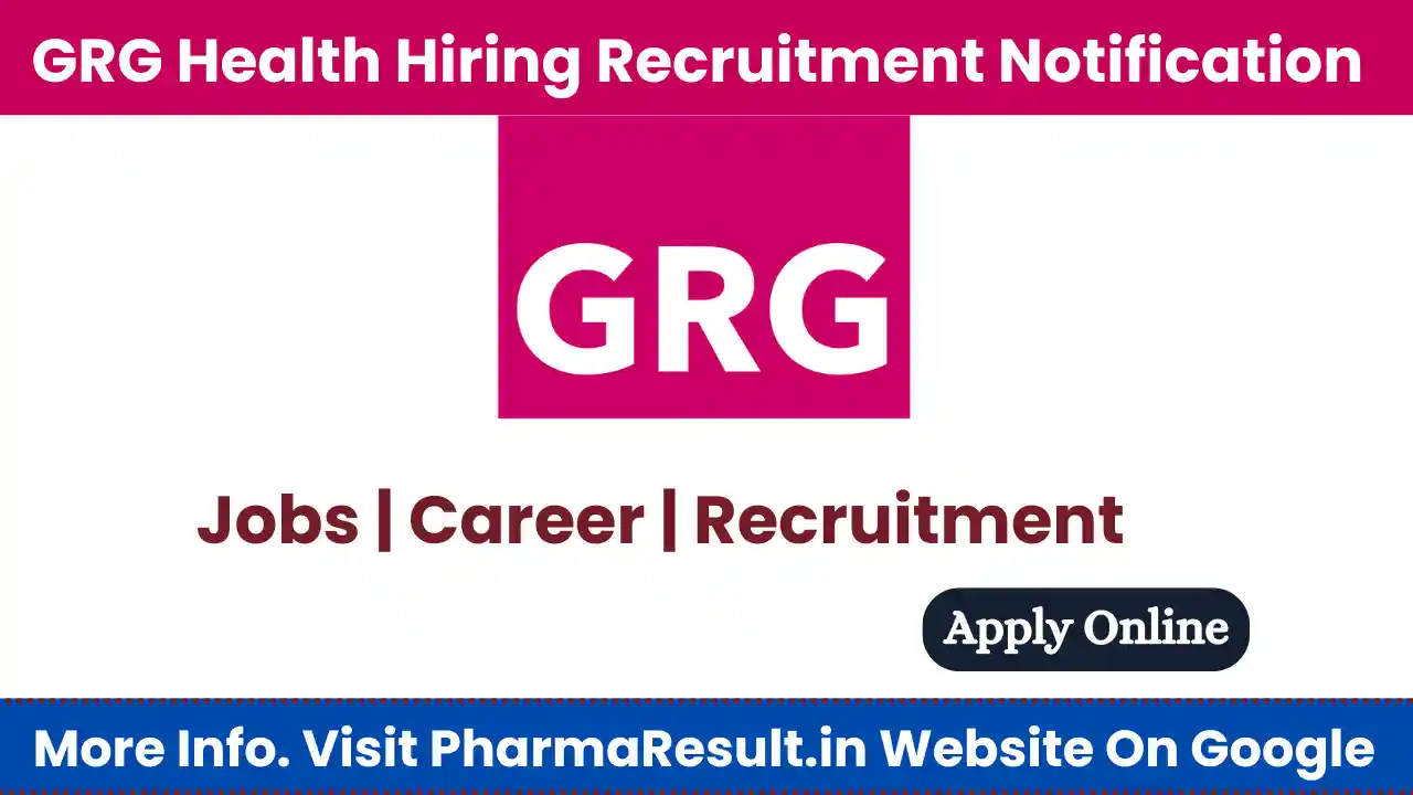 GRG Health Hiring fresher