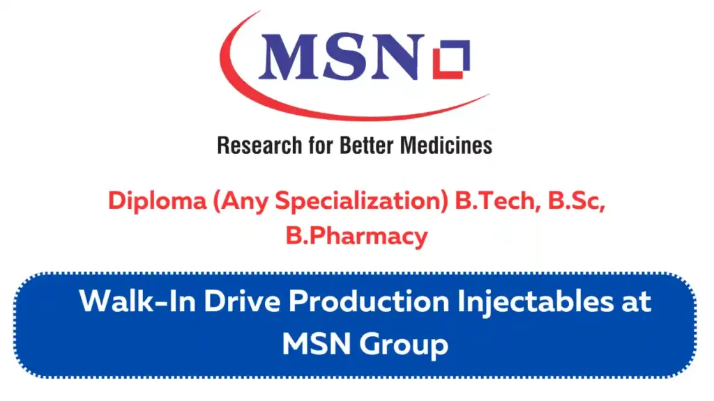 Walk-In Drive Production Injectables at MSN Group